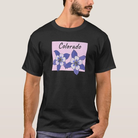 Colorado Blume Rocky Mountain Columbine T-Shirt (Vorderseite)