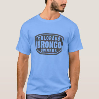 Colorado Bronco Besitzer Wappen Schwarzes Logo Akt T-Shirt