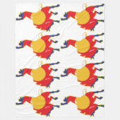 Colorado Bucking Bronco Cowboy Fleece Blanket (Vorderseite)
