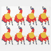 Colorado Bucking Bronco Cowboy Fleece Blanket (Vorderseite (Horizontal))
