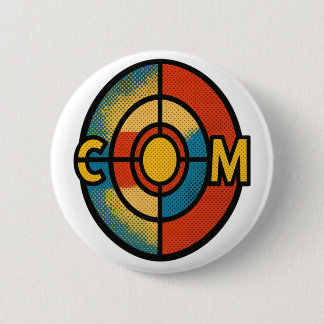 Colorado Bullseye Halftone Flagge Button