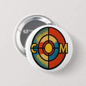 Colorado Bullseye Halftone Flagge Button (Vorne & Hinten)