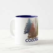 Colorado bunter Bäume Kaffee Tasse (Vorderseite Links)