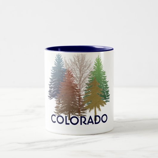 Colorado bunter Bäume Kaffee Tasse (Mittel)