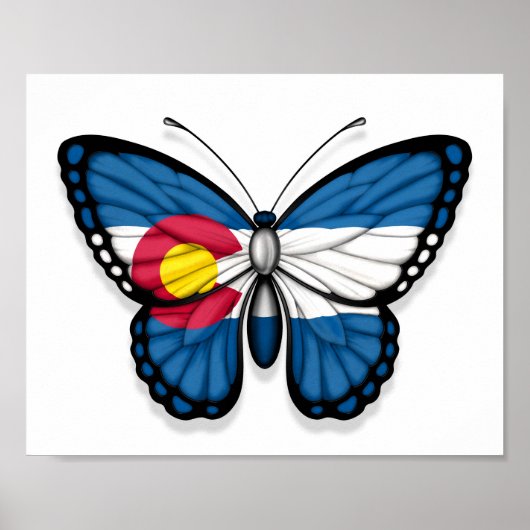 Colorado Butterfly Fahne Poster (Vorne)