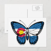 Colorado Butterfly Fahne Postkarte (Vorne/Hinten)
