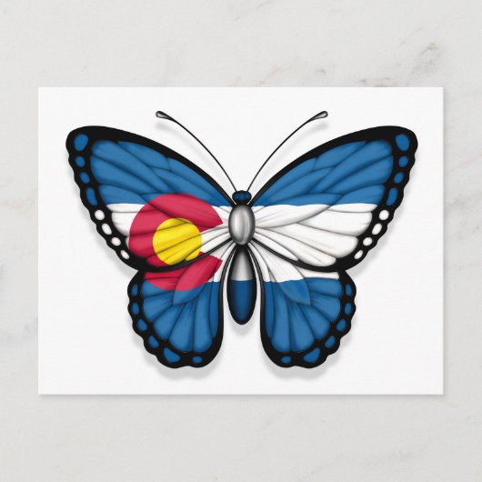Colorado Butterfly Fahne Postkarte (Vorderseite)