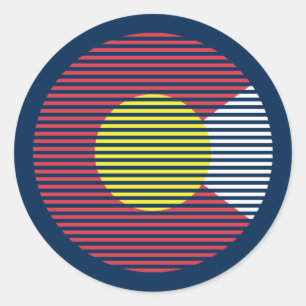 Colorado c runder aufkleber