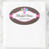 Colorado Cake Pops Bäckerei Box Siegel Ovaler Aufkleber (Tasche)