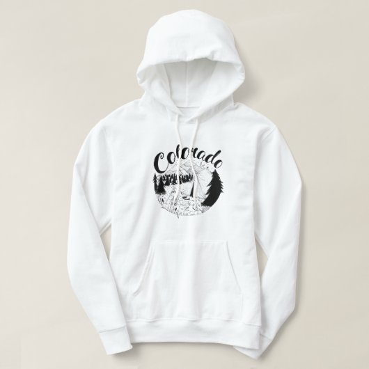 Colorado Camping Ink Zeichnend Hoodie (Design vorne)