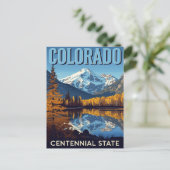 Colorado Centennial State Bergsee Postkarte (Stehend Vorderseite)