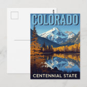 Colorado Centennial State Bergsee Postkarte (Vorne/Hinten)