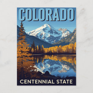 Colorado Centennial State Bergsee Postkarte