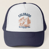 Colorado Centennial State | Deer & Mountain Truckerkappe (Vorderseite)