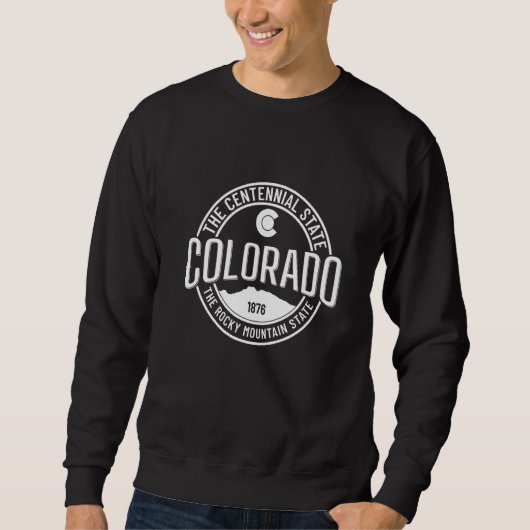 Colorado Centennial State Flag Rocky Mountains Est Sweatshirt (Vorderseite)