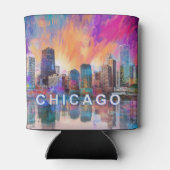 Colorado Chicago Skyline Abstrakt Art Dosenkühler (Rückseite)