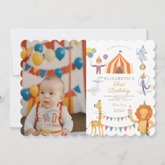 Colorado Circus Foto Karneval Baby Geburtstag Einladung