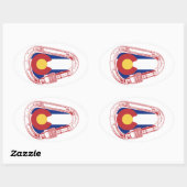 Colorado Climbing Carabiner Ovaler Aufkleber (Blatt)