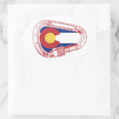 Colorado Climbing Carabiner Ovaler Aufkleber (Tasche)