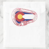 Colorado Climbing Carabiner Rechteckiger Aufkleber (Tasche)