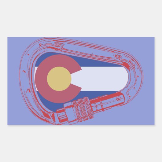 Colorado Climbing Carabiner Rechteckiger Aufkleber (Vorderseite)