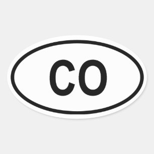 Colorado "CO" Ovaler Aufkleber