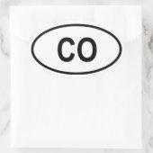 Colorado "CO" Ovaler Aufkleber (Tasche)