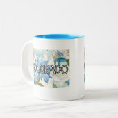 Colorado Columbine Blume Zweifarbige Tasse (Vorderseite Links)