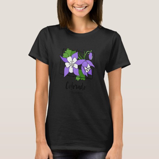 Colorado Columbine Flower T-Shirt (Vorderseite)