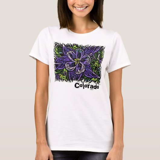 Colorado Columbine Ladys T-Shirt (Vorderseite)