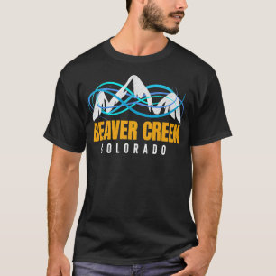 Colorado Cooler Biber Bach Skyline Berg CO Ski T-Shirt
