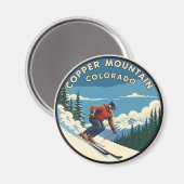 Colorado Copper Mountain Skifahren Magnet (Vorderseite/Rückseite)