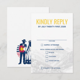 Colorado Couple Food Choice RSVP Karte