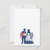 Colorado Couple Food Choice RSVP Karte (Rückseite)