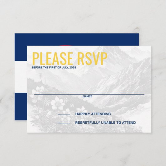 Colorado Couple Response Card RSVP Karte (Vorne/Hinten)