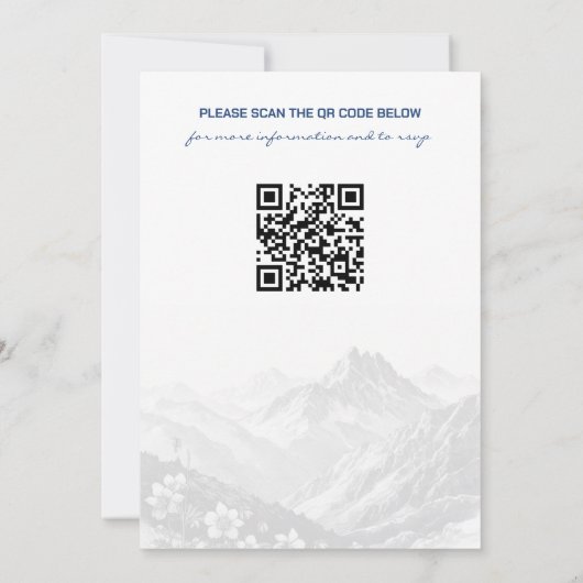 Colorado Couple Wedding Einladung mit QR Code (Rückseite)