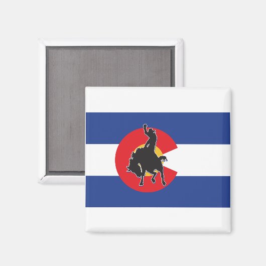 Colorado Cowboy Magnet (Vorderseite/Rückseite)