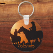 Colorado Cowboys auf Pferden Schlüsselanhänger (Vorderseite)
