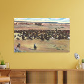 Colorado - Cowboys Rounding Leinwanddruck (Insitu (Wohnzimmer))