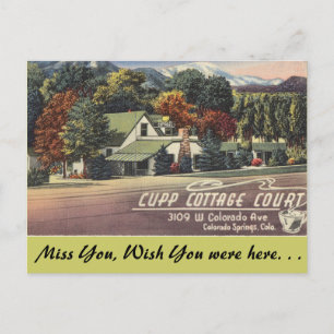 Colorado, Cupp Cottage Court Postkarte
