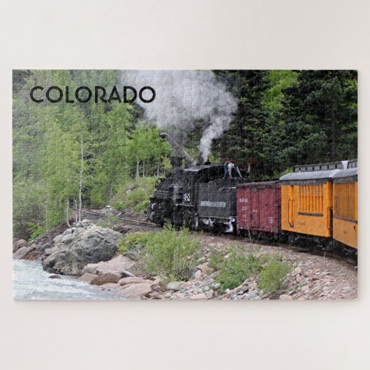 Colorado: Dampfzug und Fluss Puzzle (Horizontal)