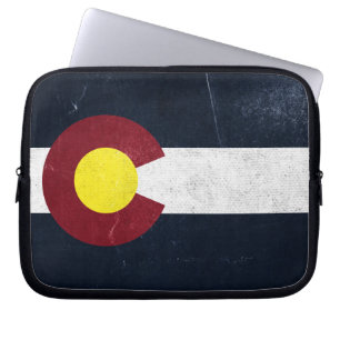 Colorado Dark Grunge Flag Laptopschutzhülle