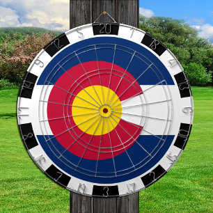 Colorado Dartboard USA & Colorado Flag / Game Boar Dartscheibe