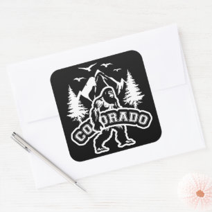 Colorado Day Bigfoot Nationalpark Vintages Wandern Quadratischer Aufkleber
