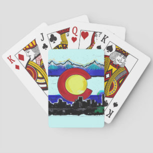 Colorado Denver skyline Kunsthandwerkskarten Spielkarten