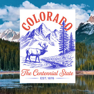 Colorado Der hundertjährige Staat Est. 1876 Reisen Postkarte