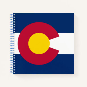 Colorado: Die Centennial-Flagge der US-Bundesstaat Notizblock