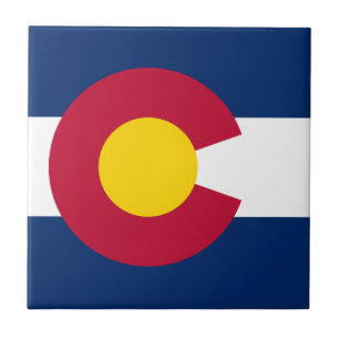 Colorado: Die Centennial-Flagge eines US-Bundessta Fliese