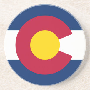 Colorado: Die Centennial-Flagge eines US-Bundessta Getränkeuntersetzer