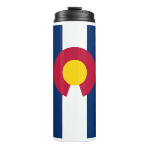 Colorado: Die Centennial-Flagge eines US-Bundessta Thermosbecher